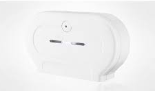 TOILET ROLL DISPENSER JUMBO DOUBLE WHITE 1/ONLY