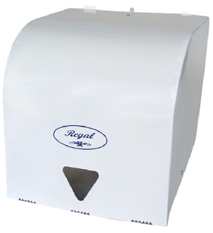 METAL ROLL TOWEL DISPENSER WHITE 1/ONLY