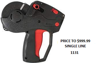 1131 SINGLE LINE LABEL GUN FORMAT 1. (PRICE TO $999.99)