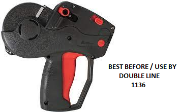 1136 DOUBLE LINE LABEL GUN FORMAT 2 (USE BY/BEST BEFORE)