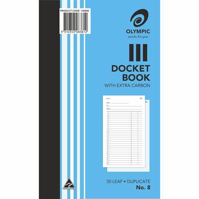 DOCKET BOOK No8DUPLICATE CARBON 100 LEAF 1/ONLY