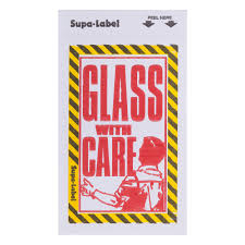 SUPA- LABELSGLASS WITH CARE 500/CTN