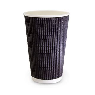 16oz BLACK TRIWALL CUP (90mm) 25/PK 20PKS/CTN