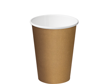 12oz BROWN SINGLE WALL CUP C/AWAY 50/PK 20PKS/CTN