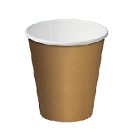 8oz BROWN SINGLE WALL CUP C/AWAY 50PK    20PKS/TN
