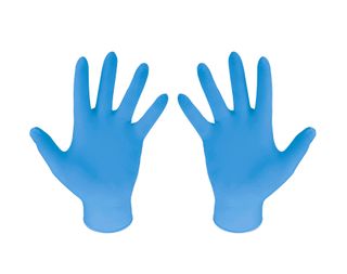 GLOVES MEDIUM BLUE POWDER FREE  100PK  10PKS/CTN