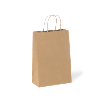 No16 SMALL BROWN T/HANDLE  BAG 355x240x120 50/PAK 5PAK/CTN