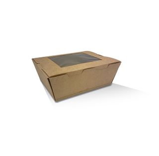 MEDIUM  LUNCH BOX PLA WINDOW 152x120x64 50/PAK 4PAK/CTN