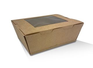 LUNCH BOX MEDIUM PLA WINDOW 152x120x64mm 50/PK 4PKS/CTN