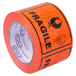 LABEL TAPE FRAGILE 75mm X 100 LABELS 1/ROLL