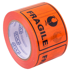 LABEL TAPE FRAGILE 75mm X 100 LABELS 1/ROLL 24/CT