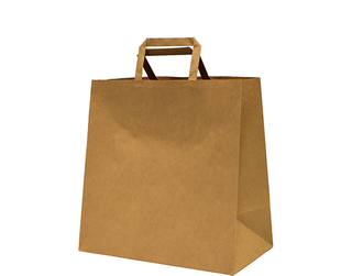 CHECKOUT BAG MEDIUM WITH HANDLE 280x280x150 50PK  4/CTN