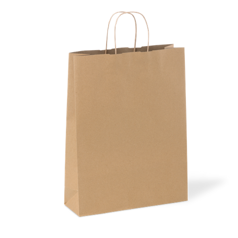 No18 MEDIUM KRAFT BAG HANDLED 420x320x110mm  50PK   5PKS/CTN