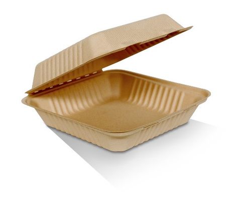 9 inch DINNER CLAMSHELL BAMBOO 229x229x76 50/PAK 4PAK/CTN