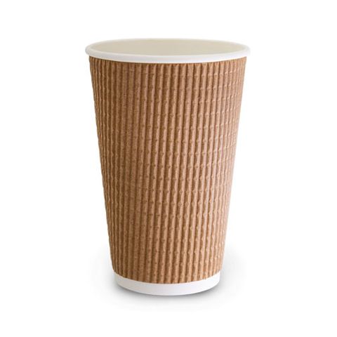 16oz BROWN TRIWALL CUP (90mm) 25PK   20PKS/CTN