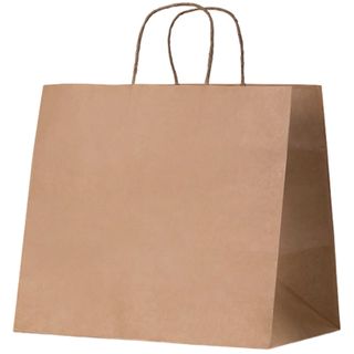 TAKEAWAY BAG KRAFT LGE HANDLE 320x350x230 50PK   3PKS/CTN