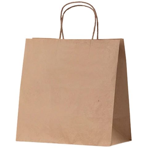 TAKEAWAY KRAFTBAG SML HANDLED 280x280x150 50PK  5PKS/CTN