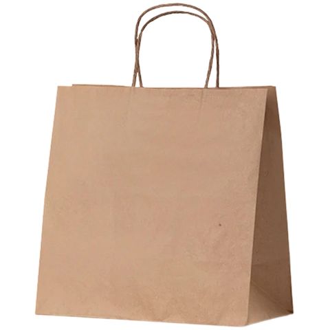 KRAFT BAG TAKEAWAY SMALL 280x280x150 50/PAK 5PAK/CTN