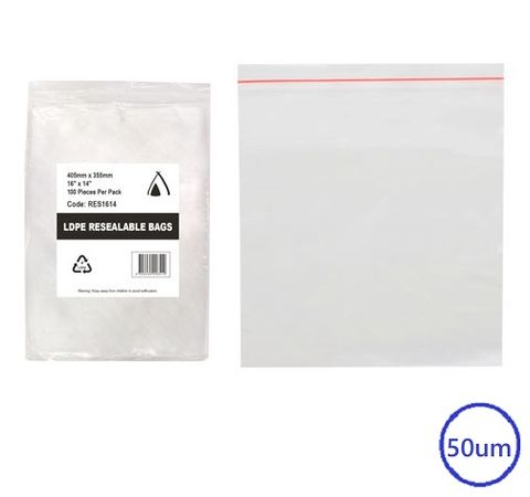 PRESSEAL BAG 14x16 50um 355x405mm 100PK  10PKS/CTN