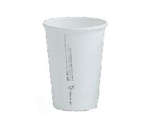 12oz PLA SINGLEWALL HOT CUP WHITE 50/PAK  20PAK/CTN