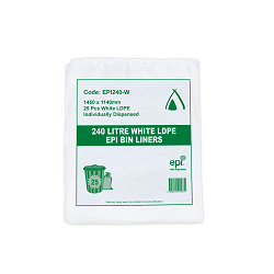 BIN LINER GREEN240LTR EPI 15UM 1450x1150 25/PAK 8PAK/CTN