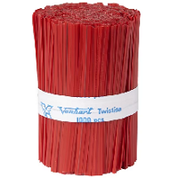 TWIST TIES 3" PAPER RED 1000/PK