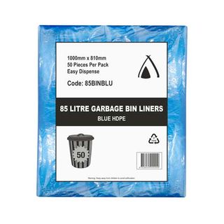 85lt BLUE BIN LINER 1000x810 39x32  20mic 50/PAK 10PAK/CTN