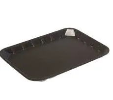 FOAM TRAY 7x5 BLACK SHALLOW IK0302 125/PK 8PKS/CTN