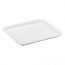 FOAM TRAY 8x7 WHITE SHALLOW IK0312 125/PK 6PKS/CTN