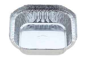 7313 FOIL TAKEAWAY DISH 127x127x32mm 100/PAK 10PAK/CTN