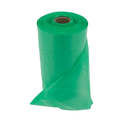 GREEN ROLL BAGGUSSETTED 450+100x250 1/ROLL 6ROLLS/CTN