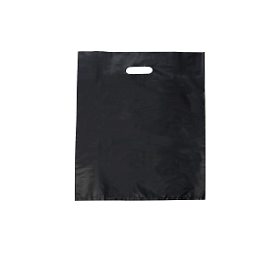 CARRY BAG PLASTIC BLACK LARGE LD 520x355x75 100/PK 5PKS/CTN