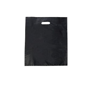CARRY BAG PLASTIC BLACK LARGE LD 520x355x75 100PK  5PKS/CTN