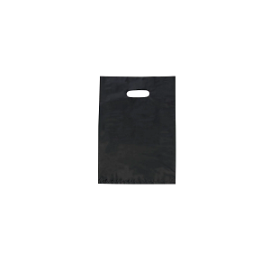 CARRY BAG PLASTIC BLACK SMALL LD 250x380 100/PK 10PKS/CTN