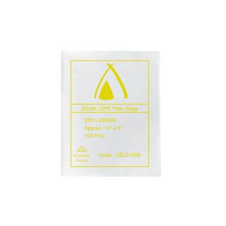 POLY BAG LD 20um 8x10 **DNR** 205x225mm 100PK  10PKS/CTN