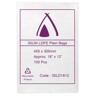 POLY BAG LD 35um 12x18 305x457mm 100PK  10PKS/CTN