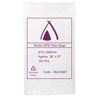 POLY BAG LD 35um 27x36 685x915mm 100/PK 5PKS/CTN