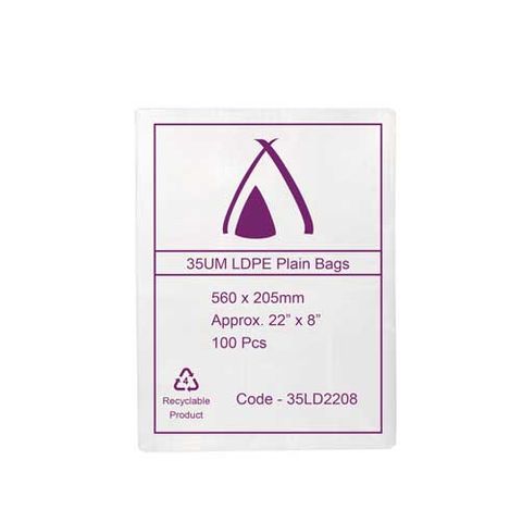 POLY BAG LD 35um  8x22 CELERY 205x560mm 100PK  10PKS/CTN