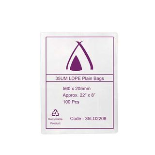 POLY BAG LD 35um  8x22 CELERY 205x560mm 100PK  10PKS/CTN