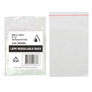 PRESSEAL BAG  5x8 40um 125x200mm  100/PK 10PKS/CTN