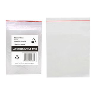 PRESSEAL BAG  6X8 50um 150X200mm  100/PK 10PKS/CTN