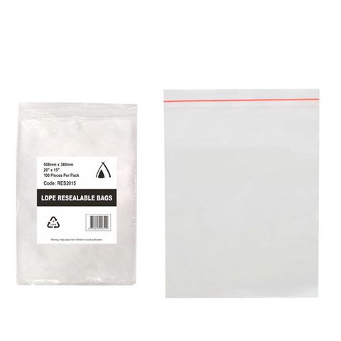 PRESSEAL BAG  15x20 50um 380X508mm  100PK  5PKS/CTN