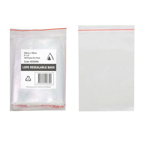 PRESSEAL BAG 6x9 40um 150x230mm 100/PK 10PKS/CTN