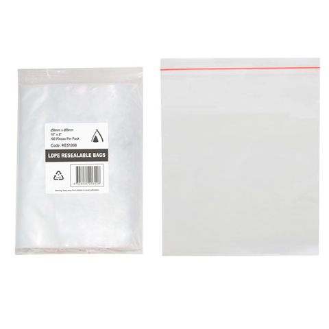 PRESSEAL BAG 8x10 50um 205x255mm 100/PK 10PKS/CTN