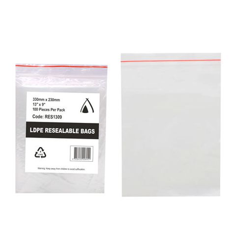 PRESSEAL BAG 9x13 50um 230x330mm 100PK  10PKS/CTN