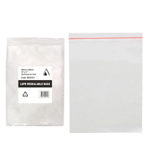 PRESSEAL BAG 11x15 40um **DNR* 280x380mm 100PK  10PKS/CTN
