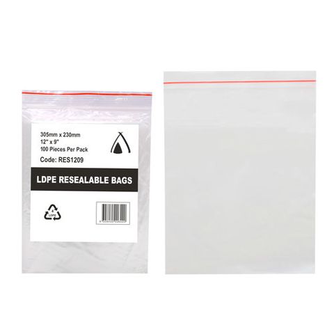 PRESSEAL BAG 9x12 40um 230x300mm 100PK  10PKS/CTN