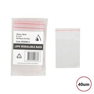 PRESSEAL BAG 3.5x6 40um 90x150mm 100PK  10PKS/CTN