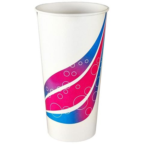 24oz PAPER COLDCUP 2 COLOUR BLUE/PURPLE 25/PAK 20PAK/CTN