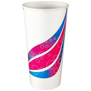 24oz PAPER COLDCUP 2 COLOUR BLUE/PURPLE 25/PAK 20PAK/CTN